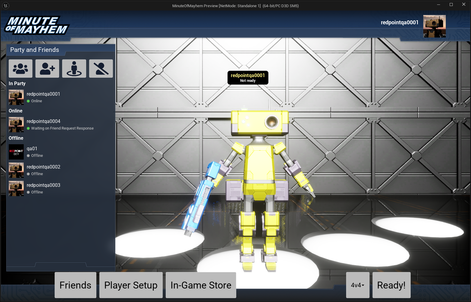 A screenshot of the friend list showing an entry where the remote player is yet to accept the friend request.