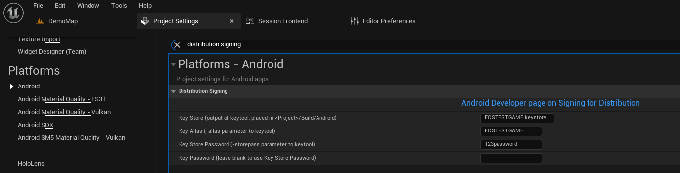 Search for &quot;Distribution Signing&quot; under Project Settings to find this option