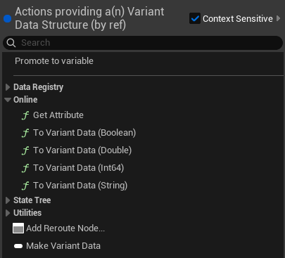 A screenshot of valid data types that can be set with party member data